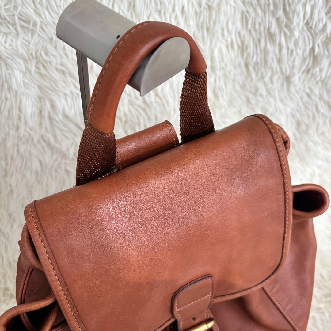 コーチ 0529 オールレザー バックパック ブラウン 大容量 USA製 美品