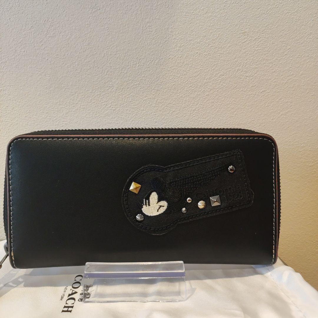 新品 COACH コーチ 長財布 ミッキー ディズニー コラボ ブラック 正規