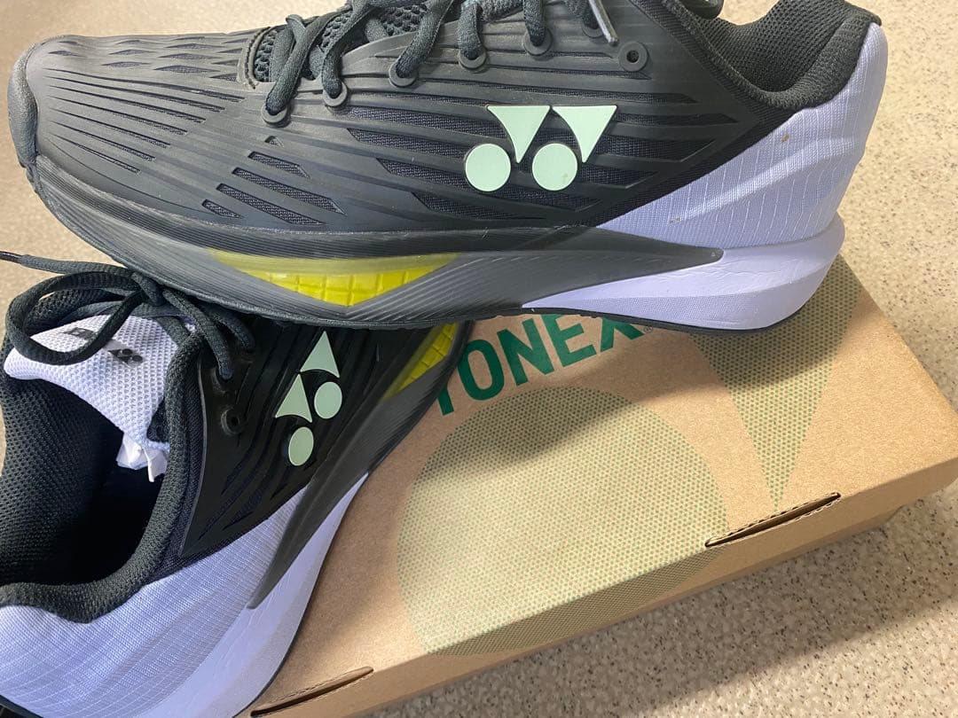 YONEX テニスシューズ ブラック/ホワイト/イエロー YONEX（ヨネックス） テニスシューズ オムニ クレー パワークッション