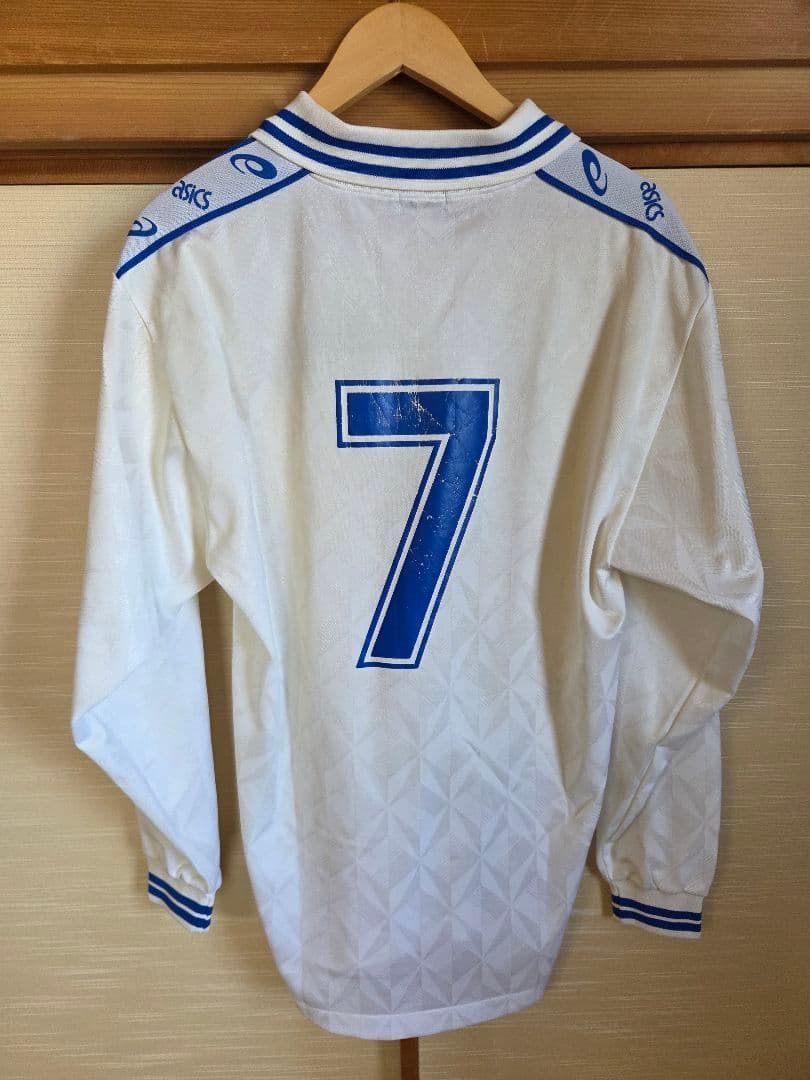 市立船橋高校サッカー部 ユニフォーム ＃7 長袖 アシックス 2nd 白