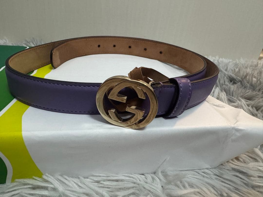GUCCI グッチ インターロッキングG ベルト パープルレディース GUCCI グッチ インターロッキングG ベルト パープルレディース レディース
