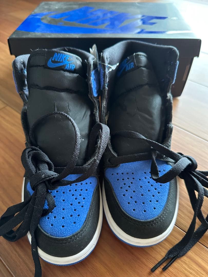 エアジョーダン Nike 青黒 ハイカットスニーカー 1点物◇NIKEナイキAJ1エアジョーダン1青黒ハイカットスニーカー古着