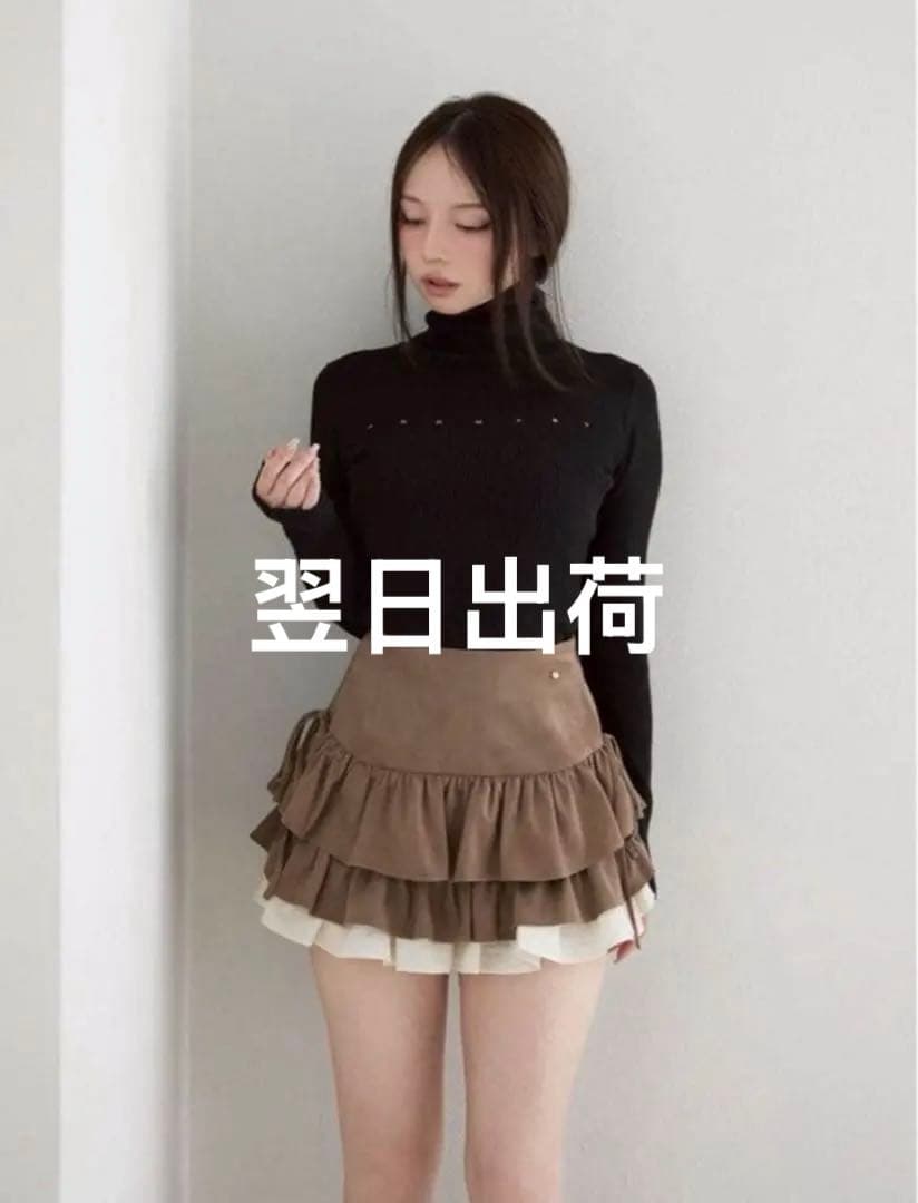 大人気】mel gather skirt brown andmary - メルカリ