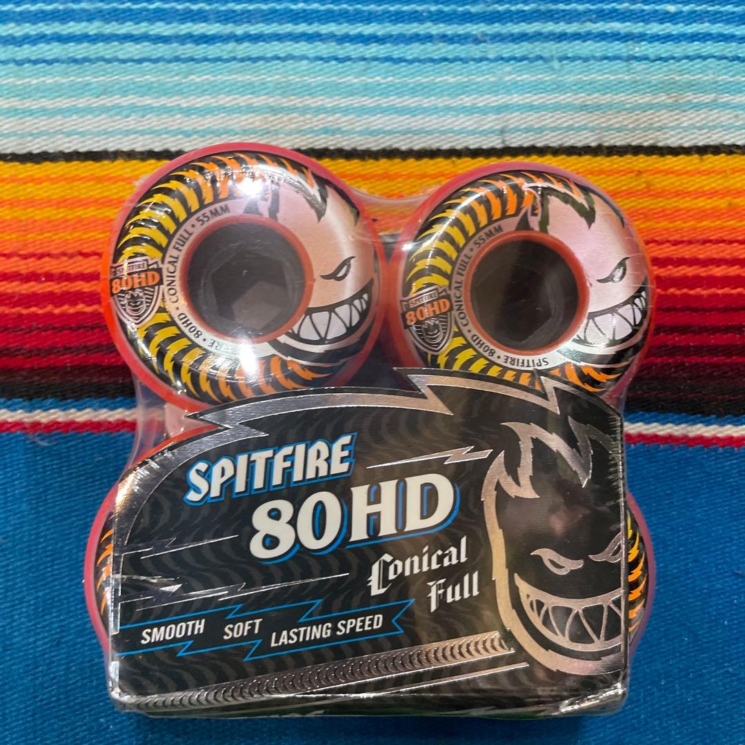 スケートボード SPITFIRE 80HD Conical Full Orange 55mm SPITFIRE CHARGERS CONICAL FULL FADED ORANGE 80HD 55mm