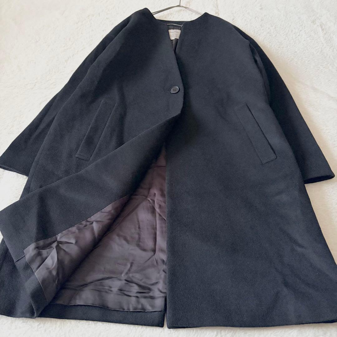 6189 美品 2024AW アンタイトルプレミアム ノーカラーコート カシミヤ