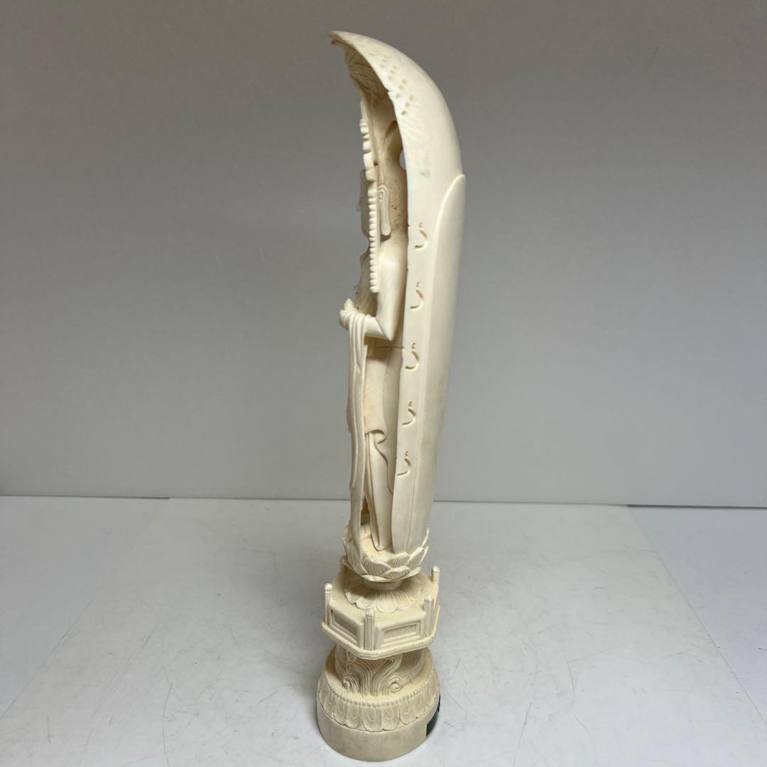 極上和彫在銘観音 626g/29.5㎝ 東Y8-0123☆2Fトトル