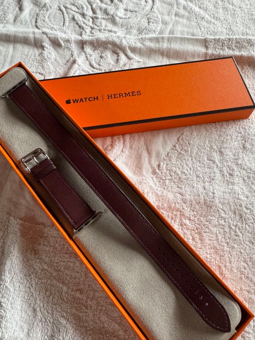 Apple Watch Hermes レザーベルト 38/40mm Genuine Hermes Apple Watch Orange Sports Band 38mm 40mm 41mm Band