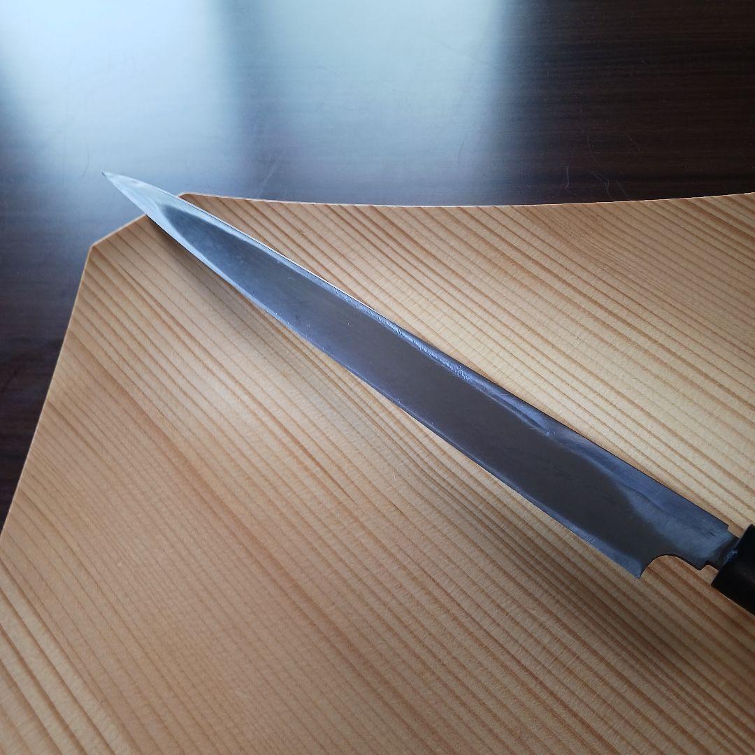 築地高品質ふぐ刺し包丁本焼き正久.木製ハンドル