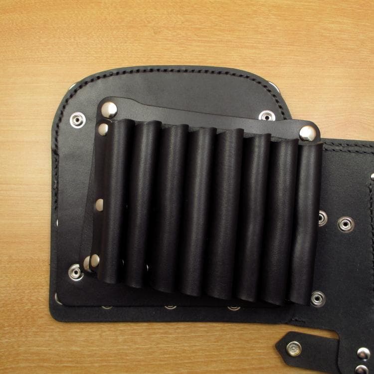 赤色 サドルレザー 6丁差し 革ベルト付 シザーケース SCL-150/CRB