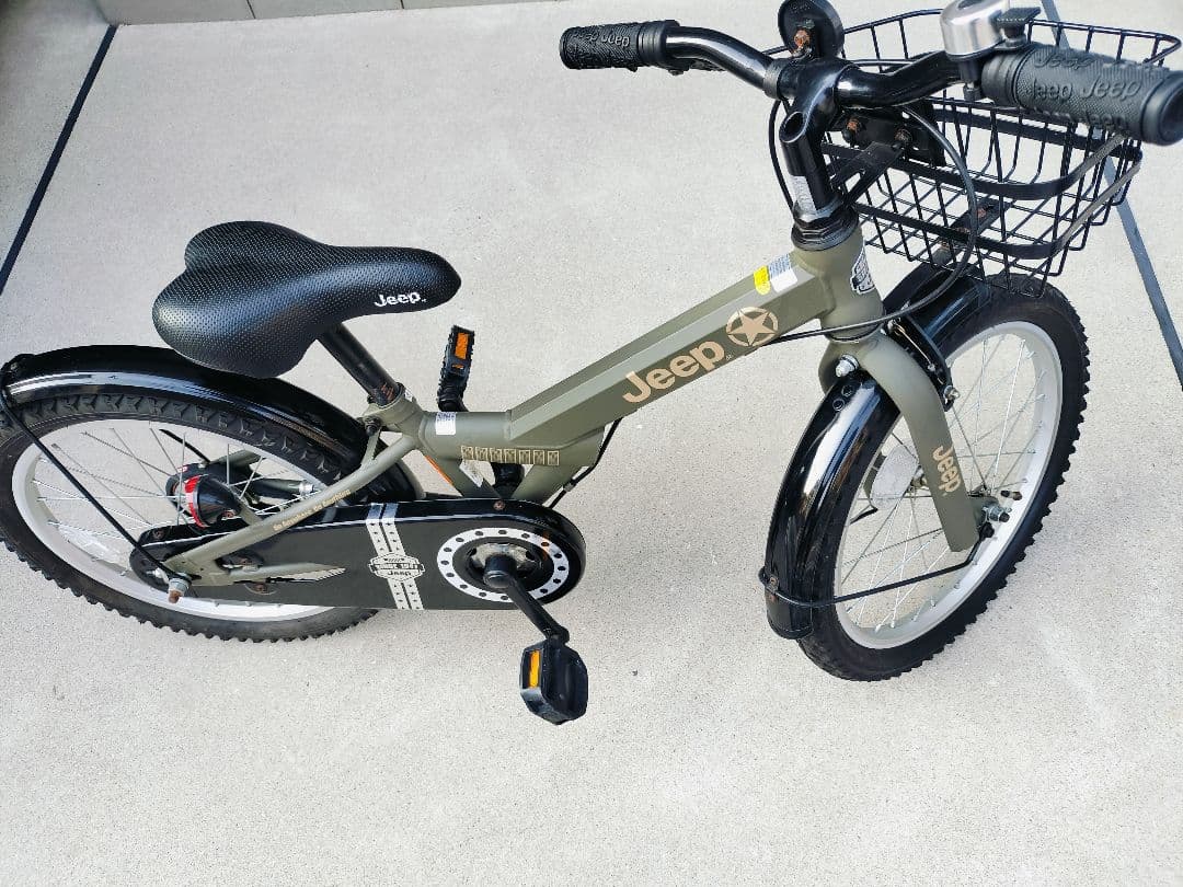 Jeep 子供用自転車 18インチ オリーブグリーン 手渡し限定 型落ち特価品】JEEP ジープ キッズサイクル 18インチ JE-18G オリーブ