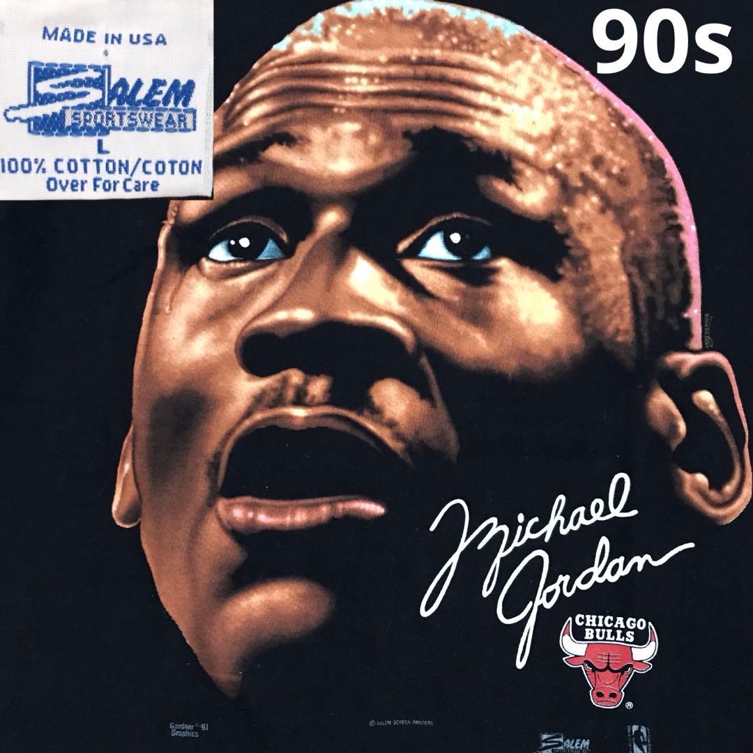 激レア 顔 マイケルジョーダン jordan 1991年製ヴィンテージ Tシャツ