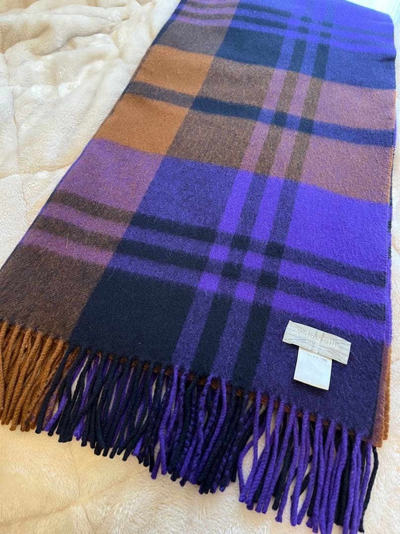 Joshua Ellis カシミヤ大判ストール パープル CPG 50717 - メルカリ
