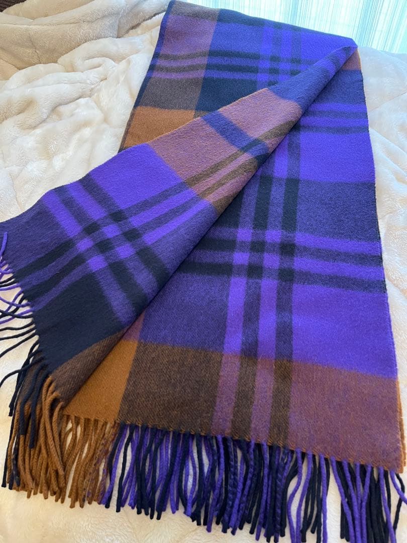 Joshua Ellis カシミヤ大判ストール パープル CPG 50717 - メルカリ