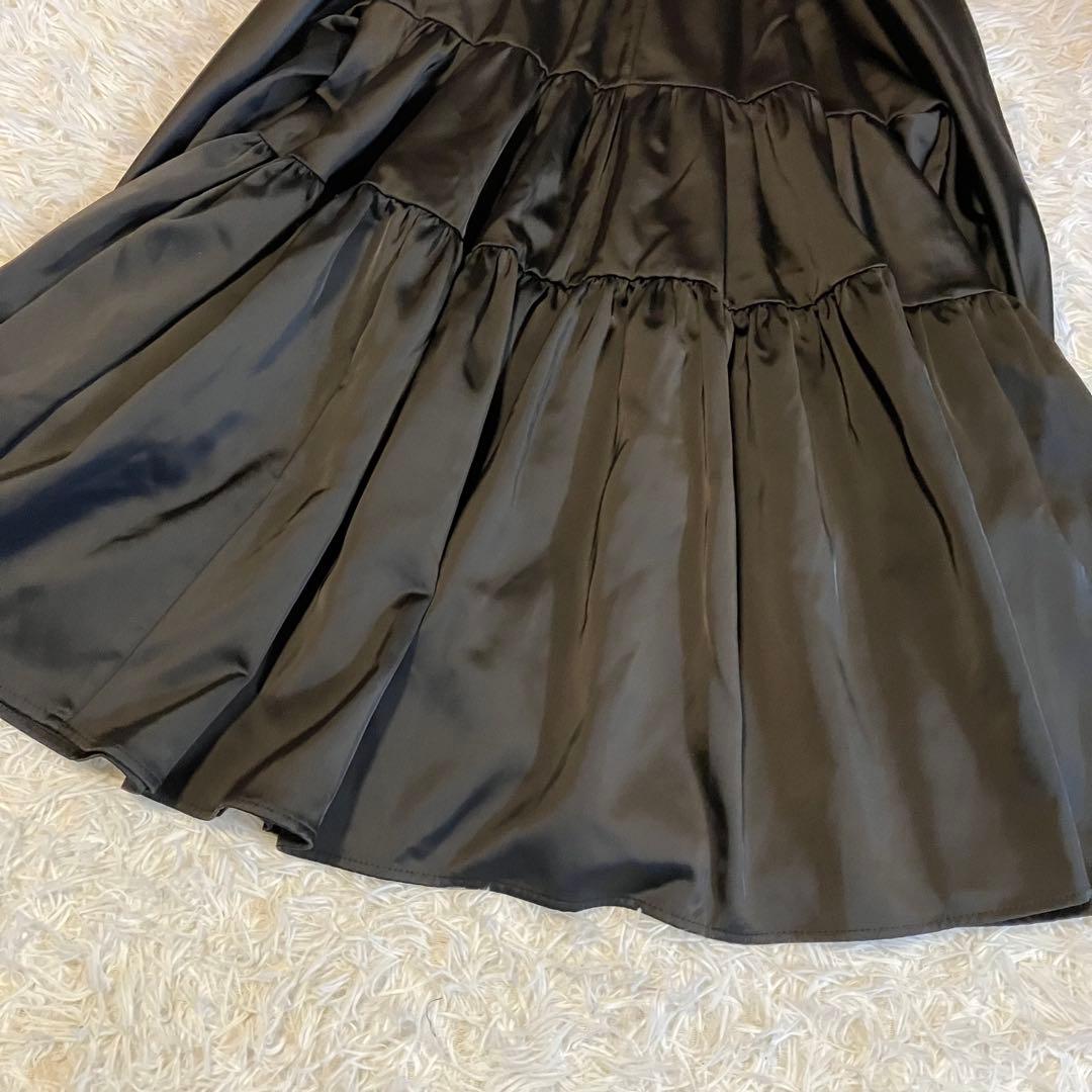 Bibiy. フリル ティアードミニドレス リボン ブラウス サテン - メルカリ