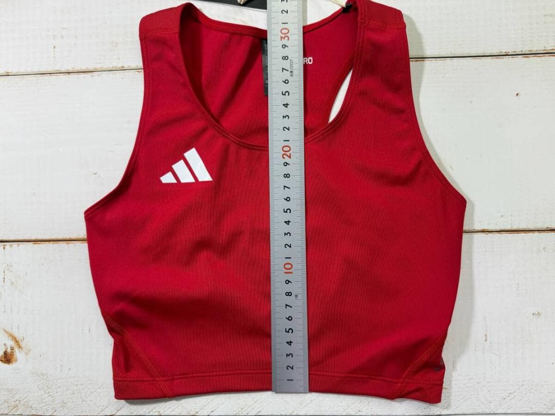 adidas Adizero 女性用 陸上 クロップトップ Red 海外XS