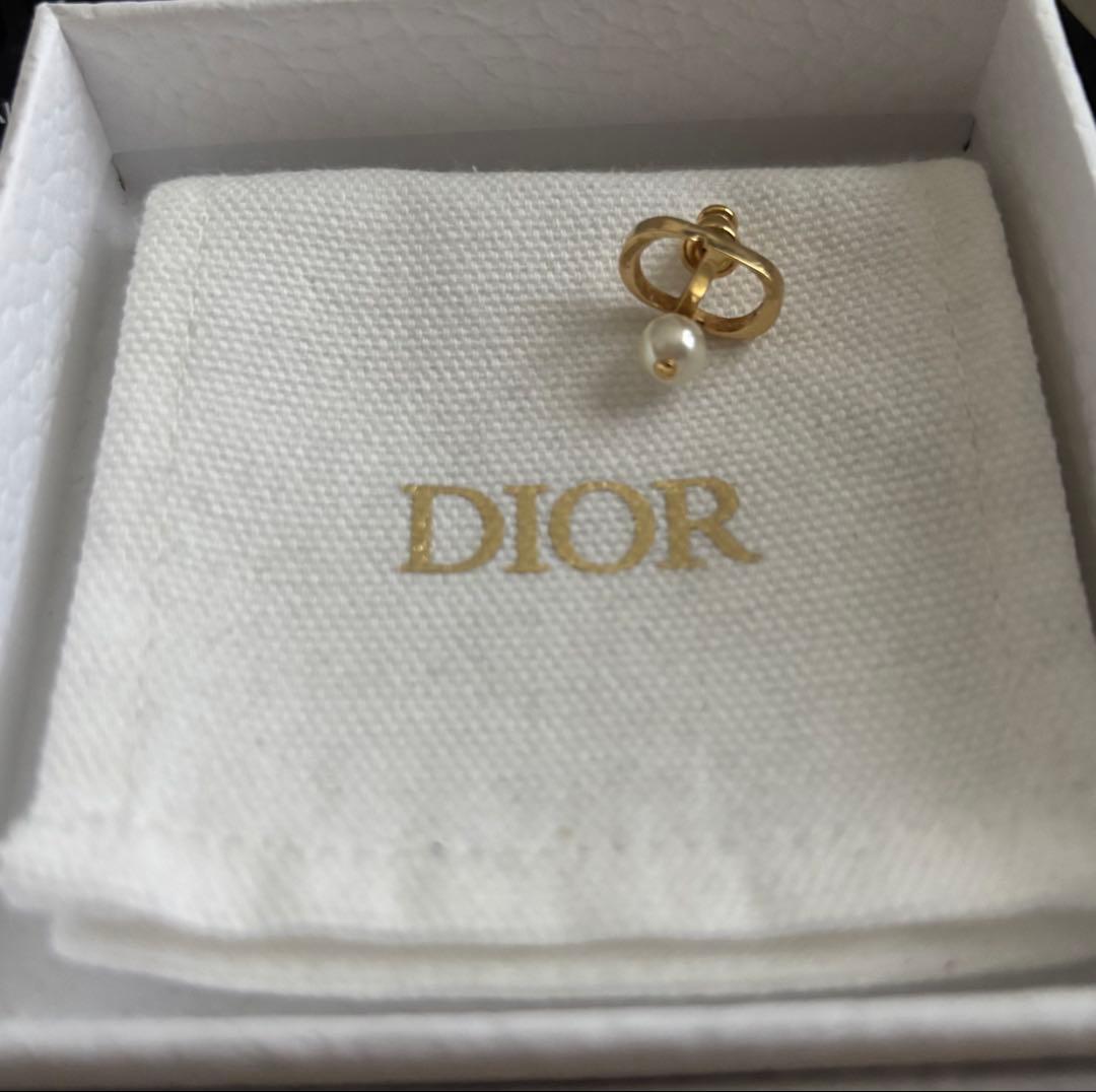 Dior ゴールド フープピアス パール付き 楽天市場】美品 ディオール Dior パール フープピアス ゴールド