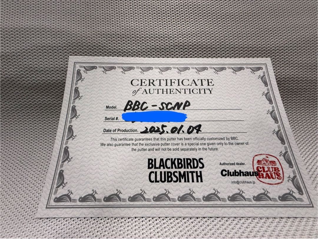 Blackbirds Clubsmith キャメロン CLUBHAUS