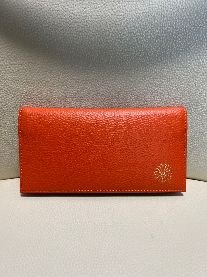 美品】 皇居 長財布 オレンジ 箱付き - メルカリ