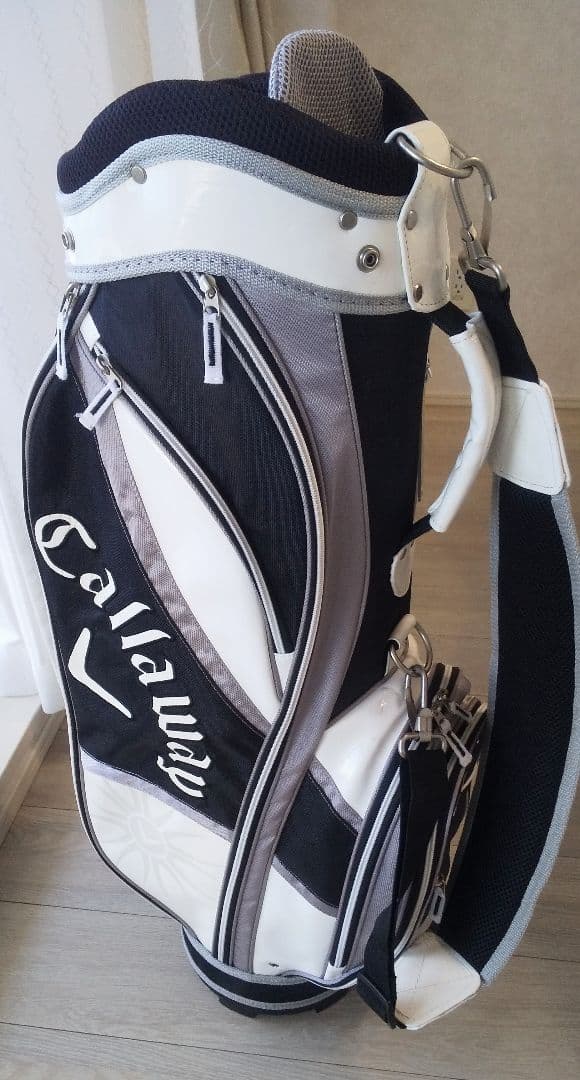 Callaway キャディバッグ ホワイト/ブラック Callaway（キャロウェイ） キャディバッグ ツアー メンズ スタンド型 9