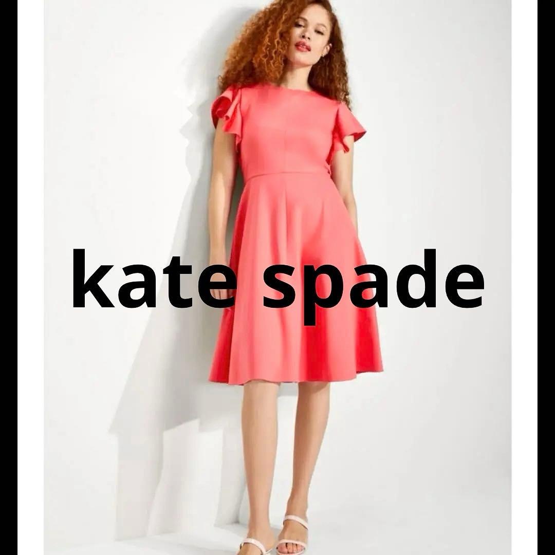 入手困難】kate spade ケイトスペード フリル袖ワンピース M ピンク