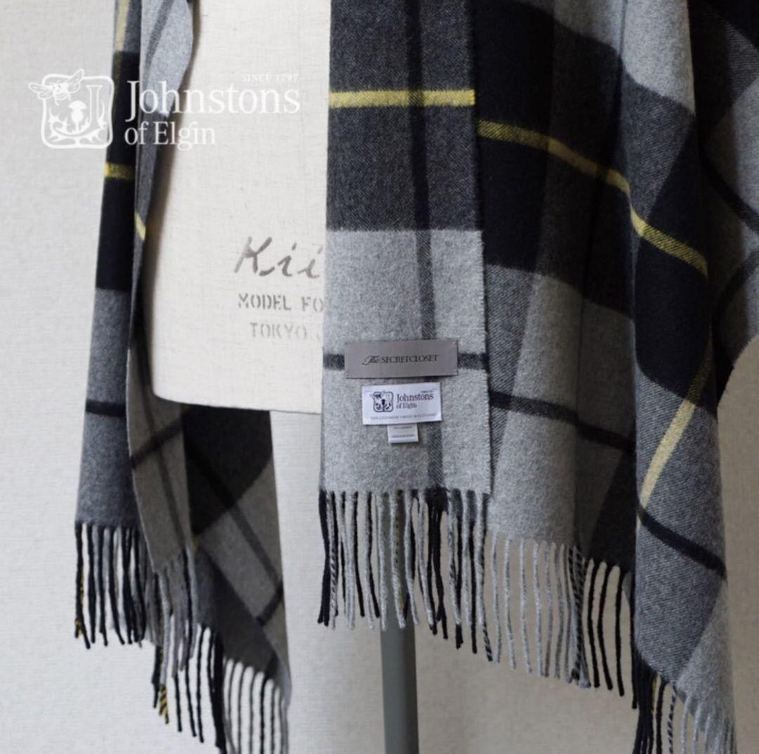 ザ シークレット クローゼット 別注 ジョンストンズ カシミヤ 大判 ストール ザ シークレット クローゼット 別注 ジョンストンズ カシミヤ 大判