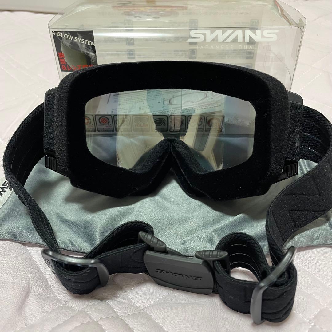 SWANS ゴーグル ROVO レンズ新品交換済み ミラーレンズ マットブラック