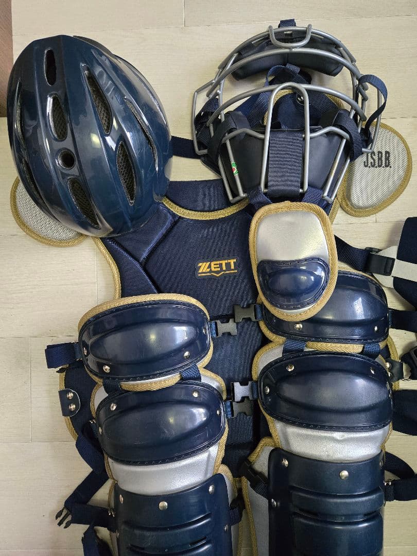 ZETT キャッチャー道具　プロテクター5点セット ネイビー ZETT キャッチャー道具 プロテクター5点セット ネイビー ZETT