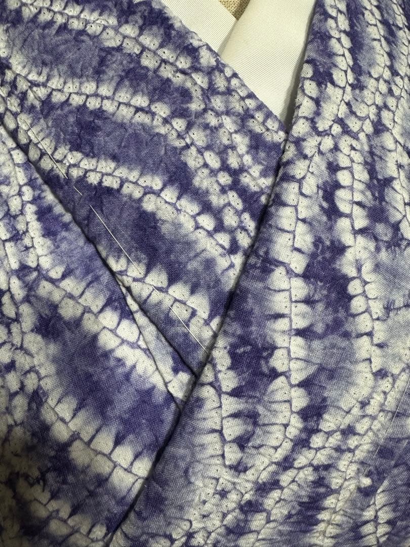 希少✨トールサイズ身幅やや大きめ　新品美品✨有松鳴海絞り浴衣　藤色ぼかし染め