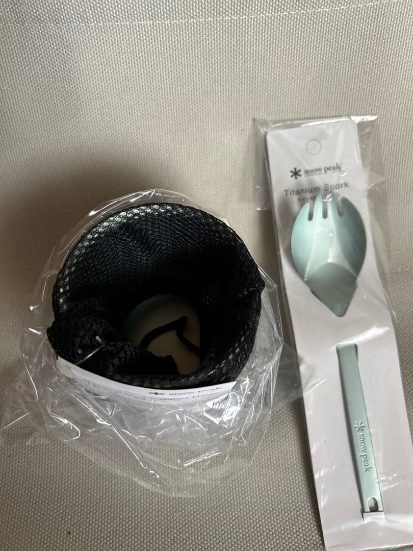 snow peak FUKUYAMA限定品の先割れスプーンマグ雪峰H300セット
