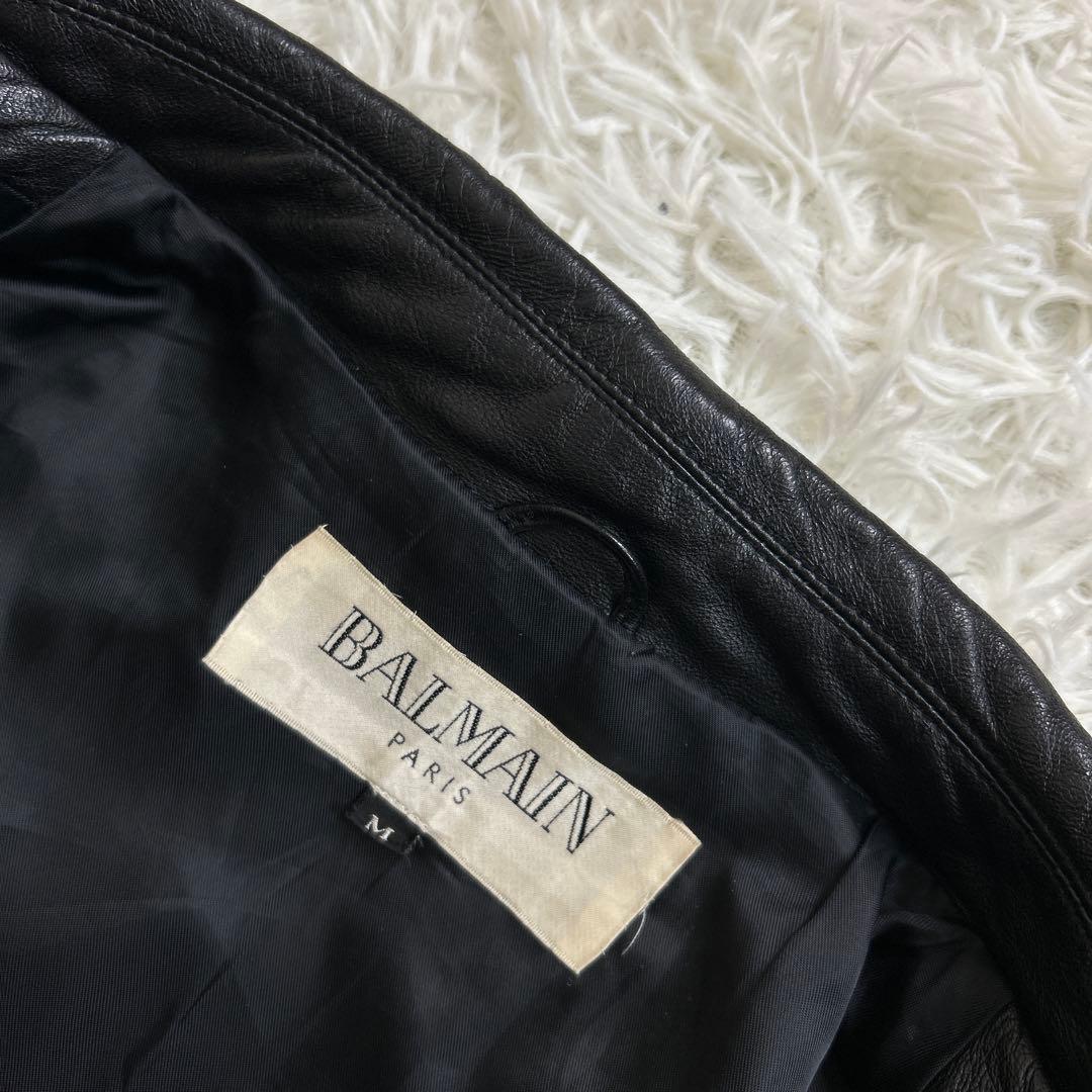 ジャケット・アウター vintage -BALMAIN- lamb leather jacket M