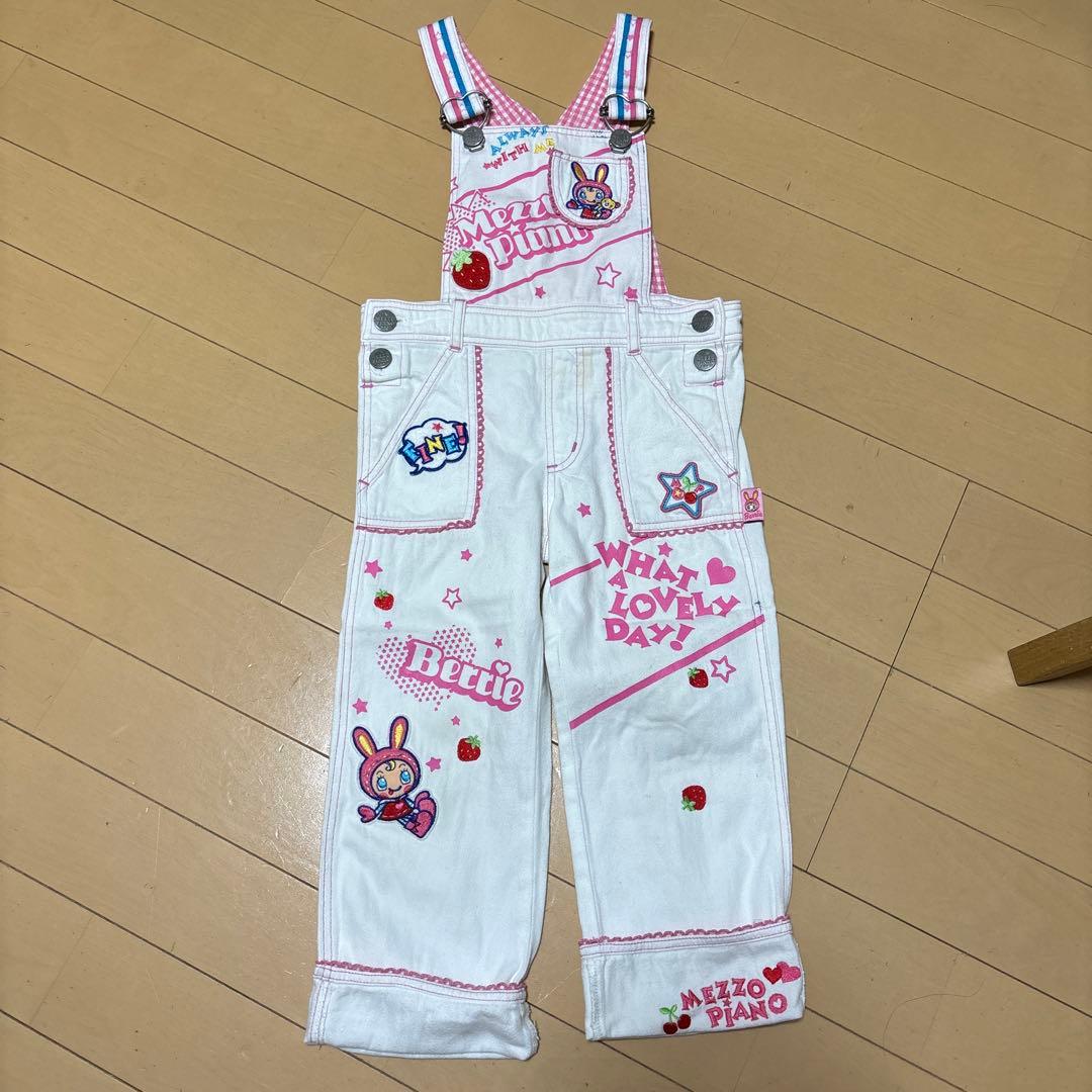 メゾピアノオーバーオール　100cm レア　平成レトロ メゾピアノオーバーオール 100cm レア 平成レトロ レア メゾピアノ
