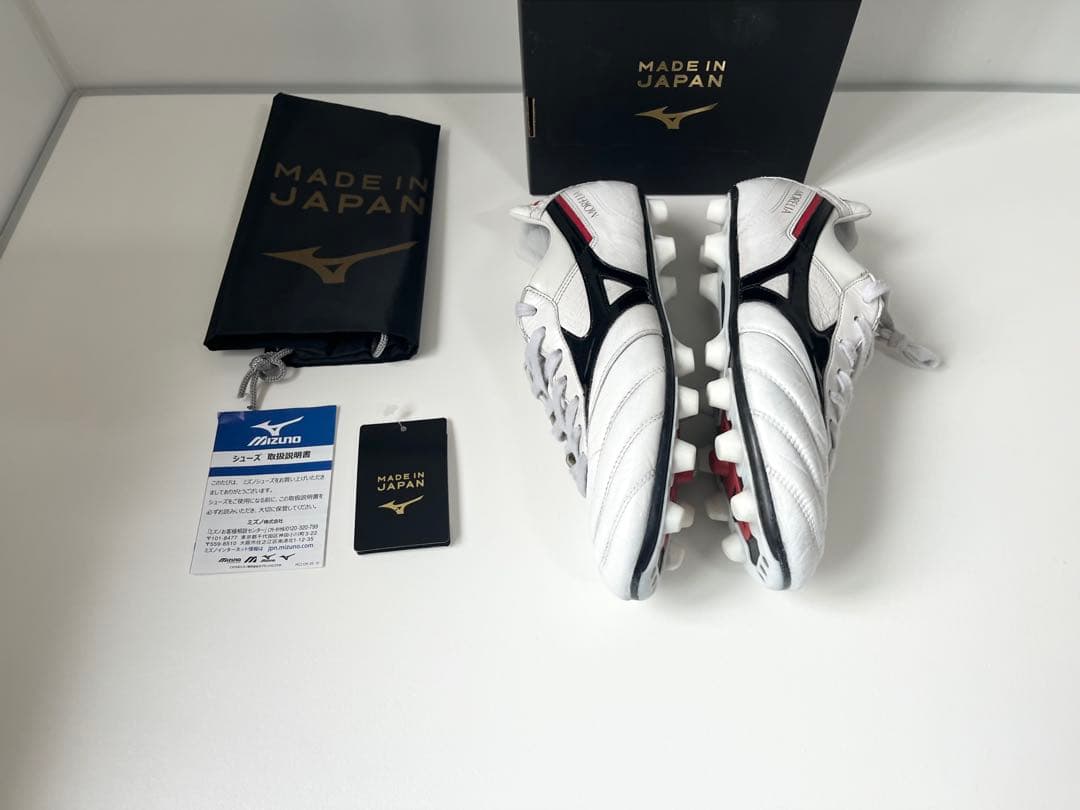 【美品】ミズノ モレリア2 JAPAN ショートタン 26.0cm ホワイト