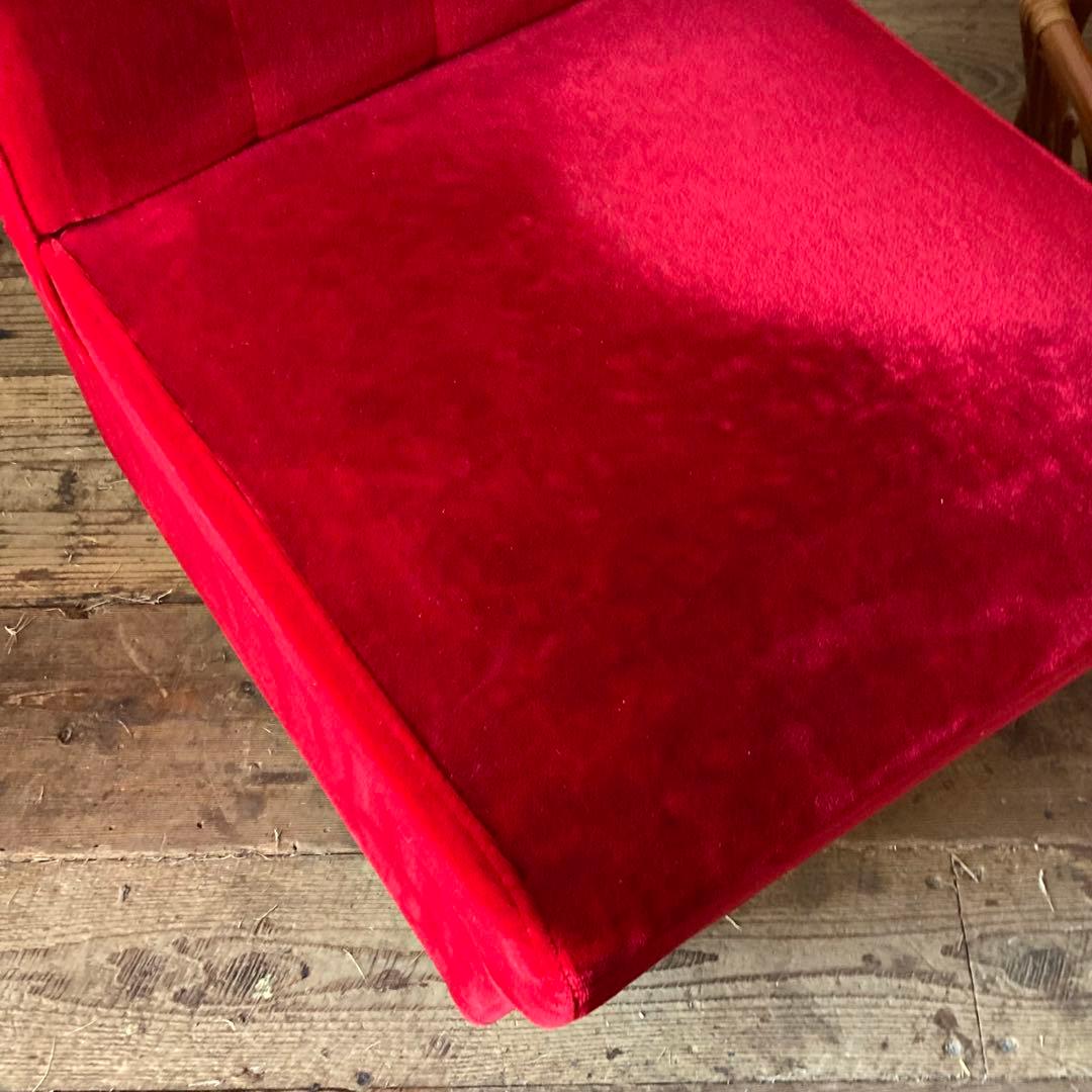 国産ヴィンテージ レトロ 喫茶店 1人掛け モケット ソファ 4 国産