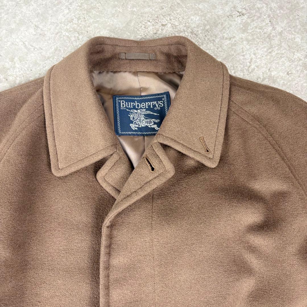 バーバリー BURBERRY バルカラー コート カシミヤ混 ブラウン 170
