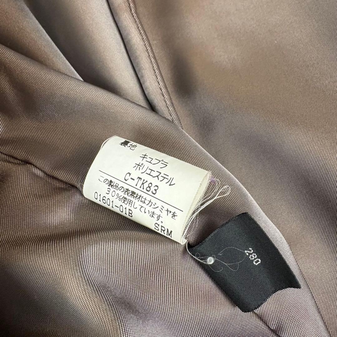 バーバリー BURBERRY バルカラー コート カシミヤ混 ブラウン 170