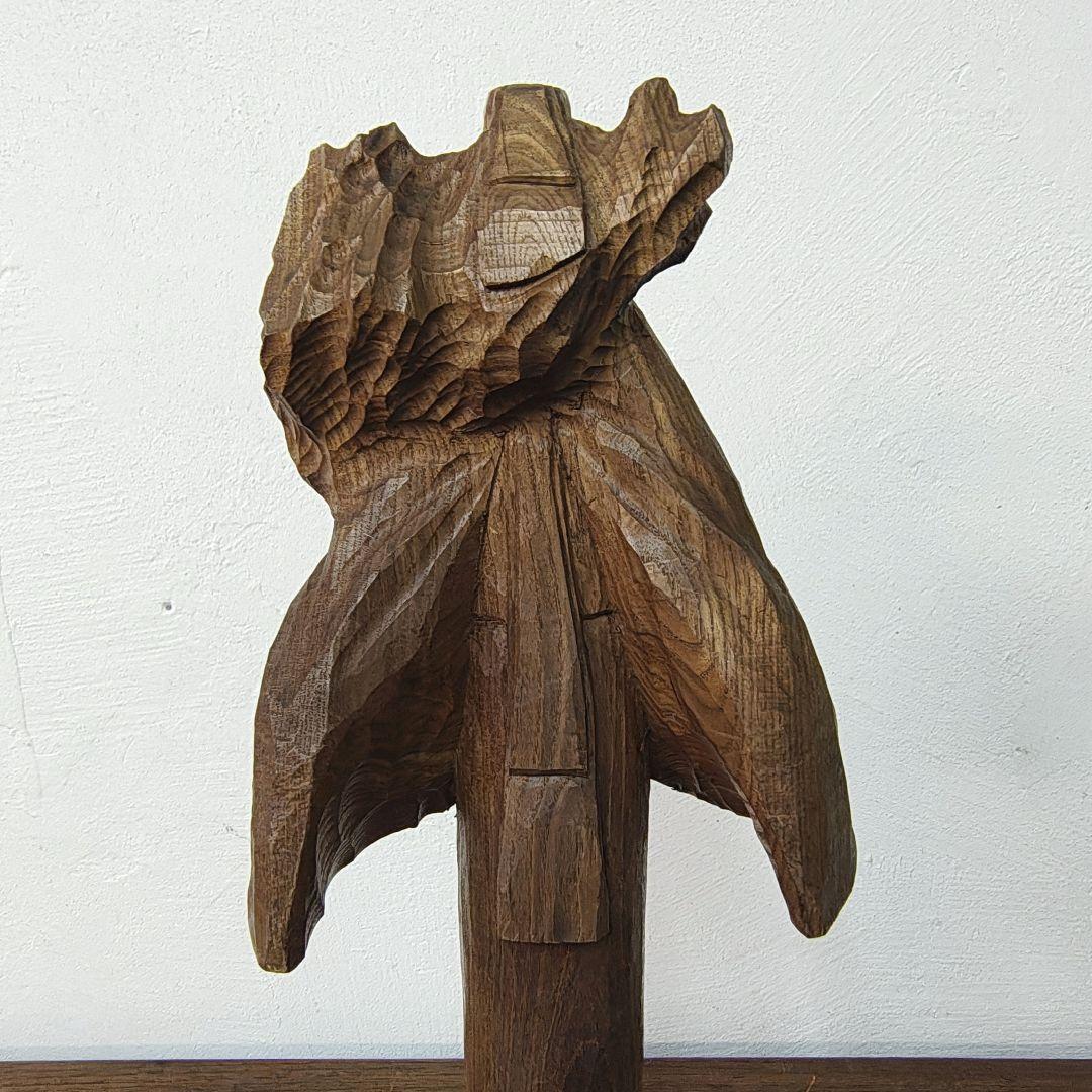 アイヌ 木彫り 彫刻 一刀彫 槐 メノコ