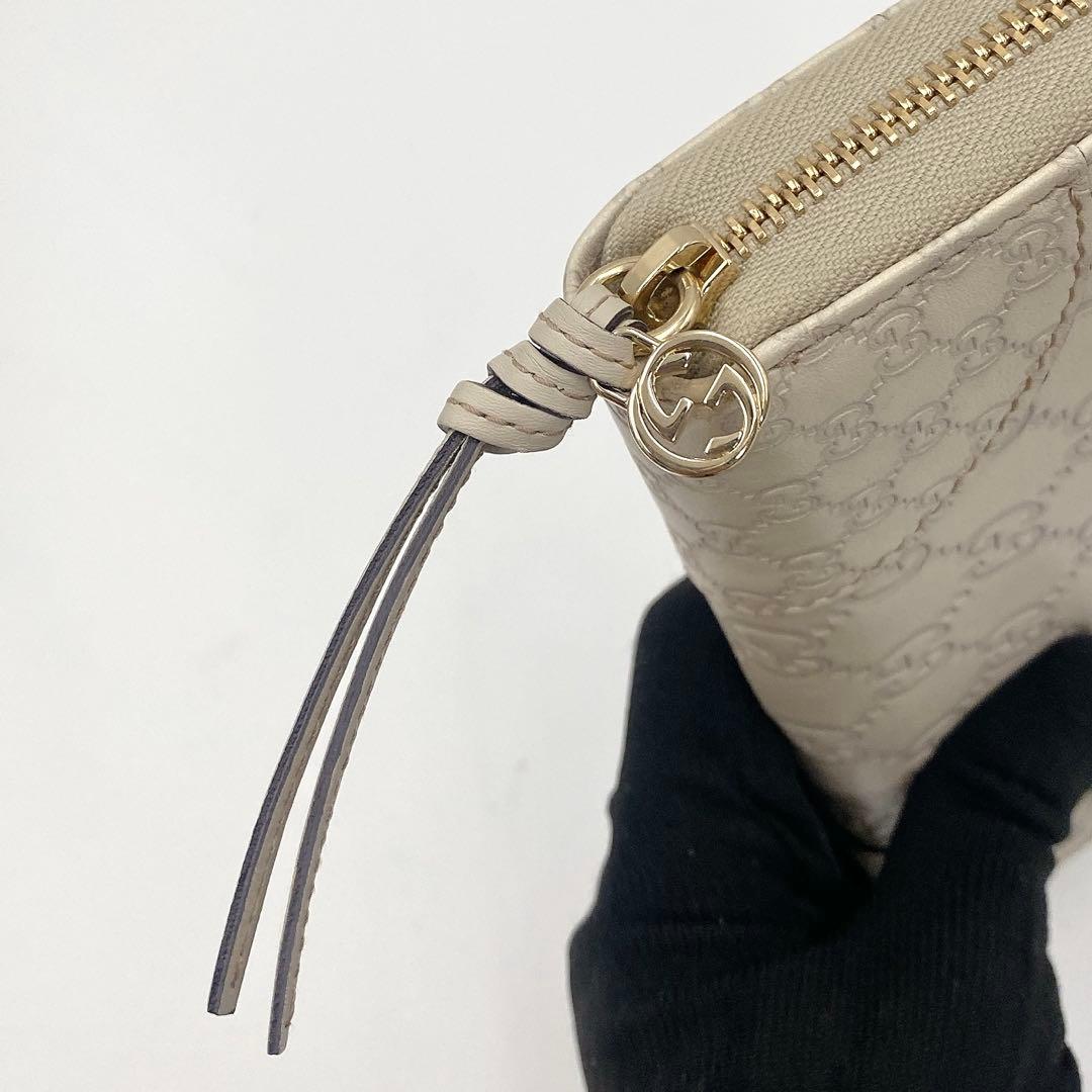 美品】GUCCI グッチ シマ レザー ラウンドファスナー 長財