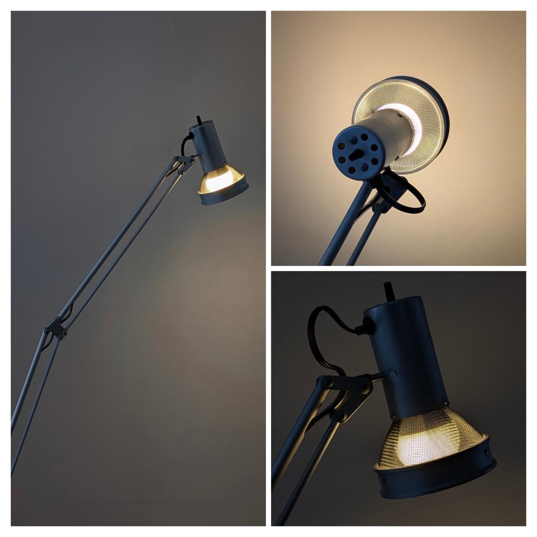ビンテージ 無印 90年代 スチールメッシュ×アルミ スタンドライト 照明