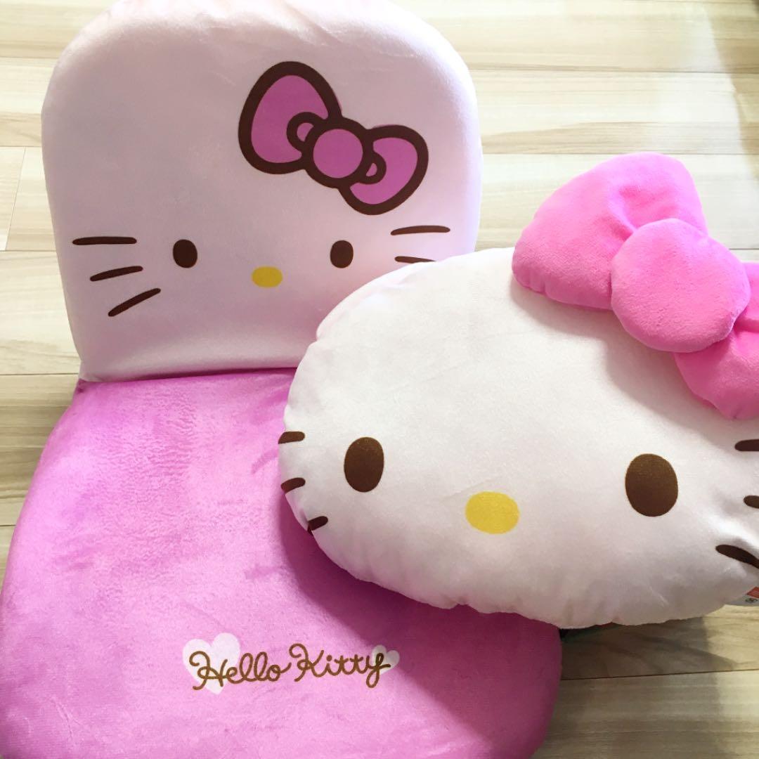 可愛い！ハローキティ 座椅子 クッション セット！キティちゃん