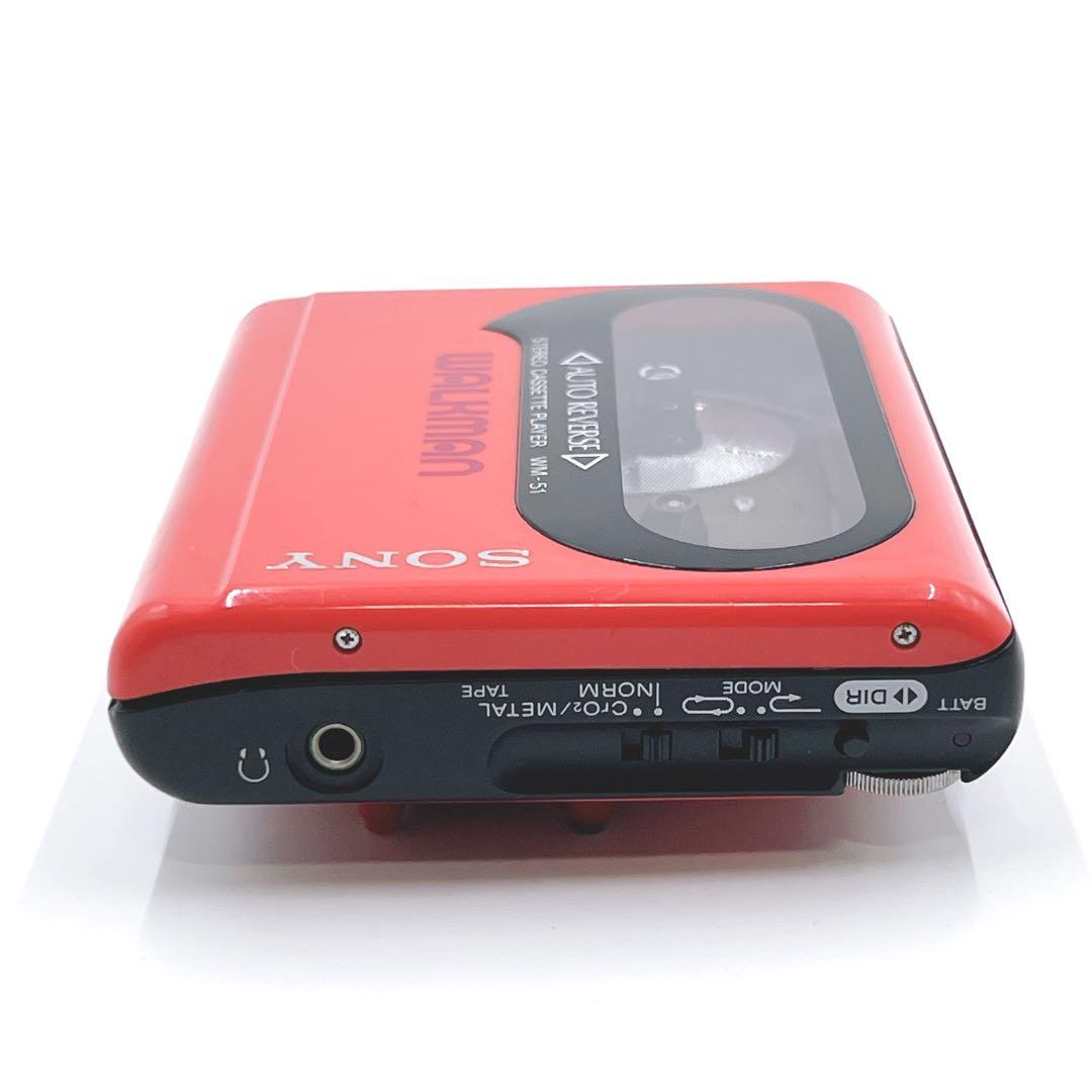 通電OK・希少色】 SONY WM-51 カセットウォークマン レッド