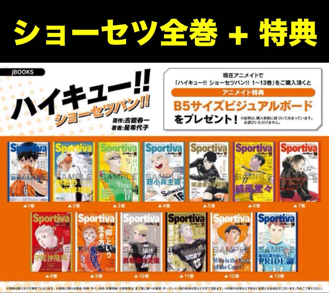 全巻 特典付 ハイキュー!! ショーセツバン Sportiva ビジュアルボード
