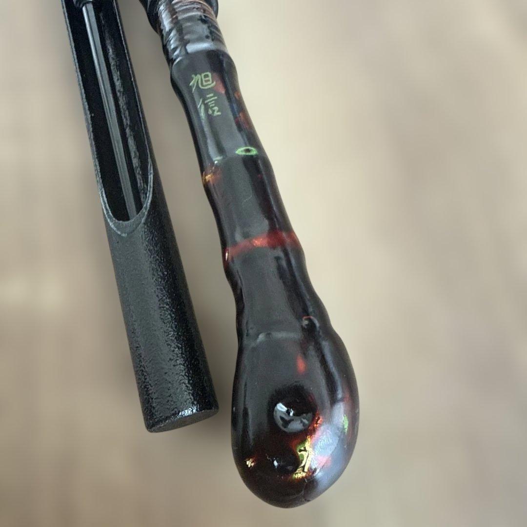 軟調 旭信和竿 金箔の珍しい層塗り 布袋竹 - メルカリ