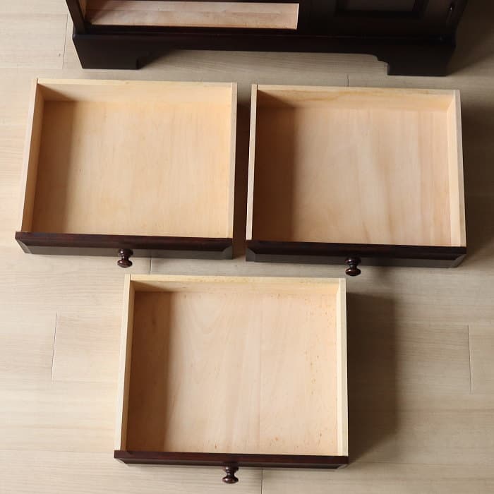 北海道民芸家具 ライティングビューロー カバ材 チェスト 日本製