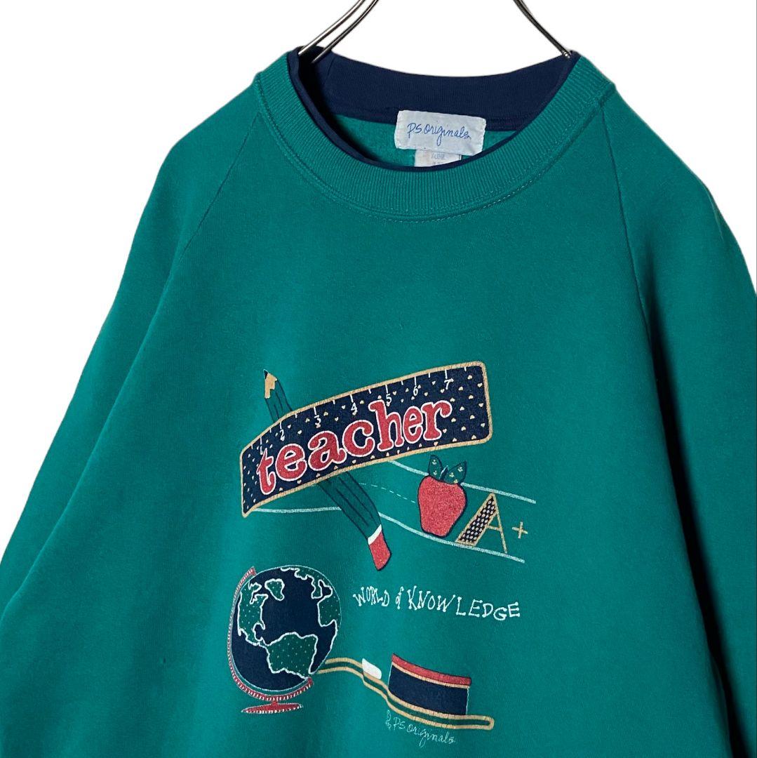 希少90s USA製 ジャージーズスウェット 緑 XL トレーナー アーカイブ