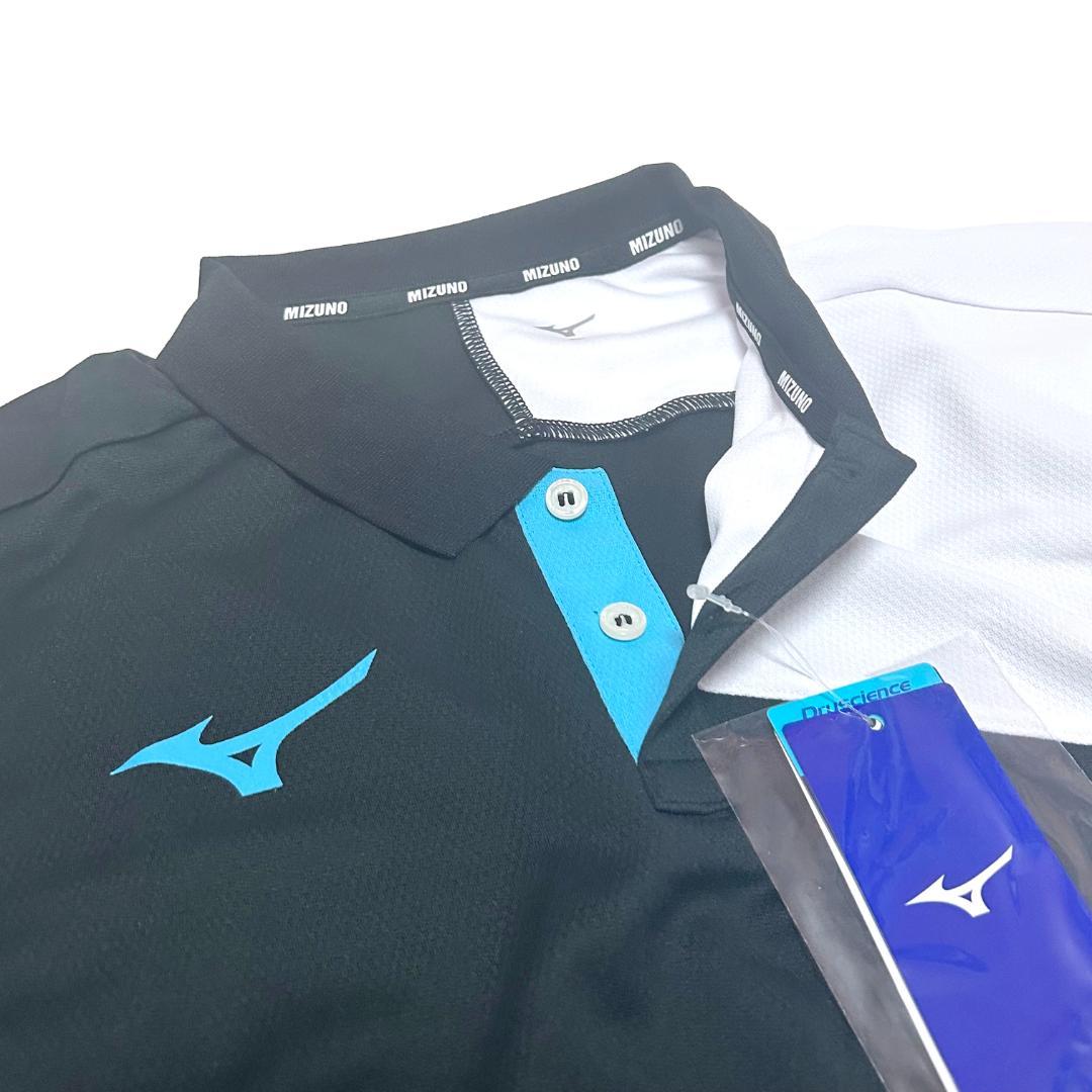 新品 MIZUNO XLサイズ ポロ ゲームシャツ ブラック ブルー ホワイト