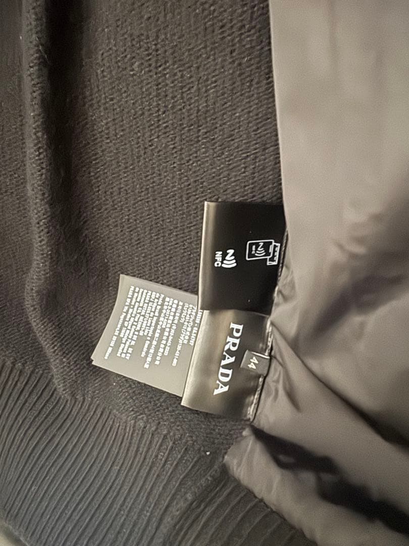 新品 定価35万 24AW PRADA カシミヤ ウール ナイロン カーディガン