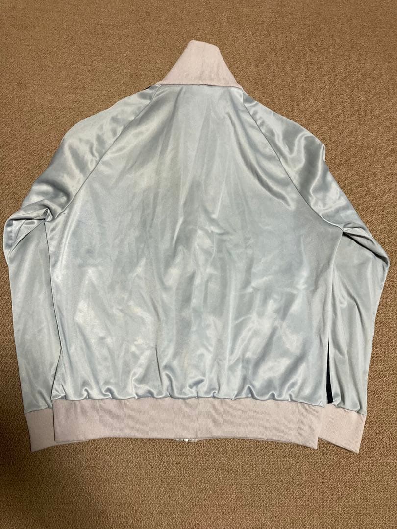 80s USA製 adidas トラックジャケット L シルバーグレー