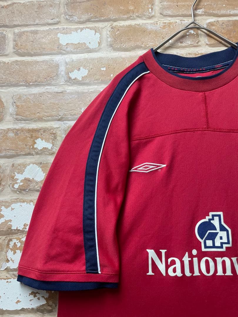 90s アンブロ UMBRO イングランド代表 ユニフォーム サッカーシャツ 赤