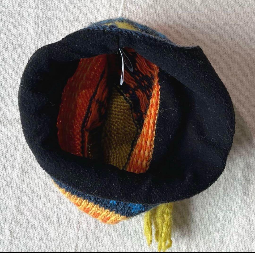 極希少 00s ARC'TERYX 耳当て付ニット帽 フライトキャップ ロゴ刺繍