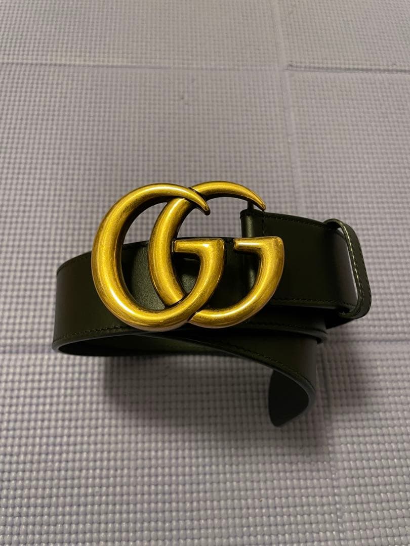 GUCCI GGロゴ ブラックレザー ベルト 80-32 楽天市場】GUCCI グッチメンズレザーベルト ブラックインター
